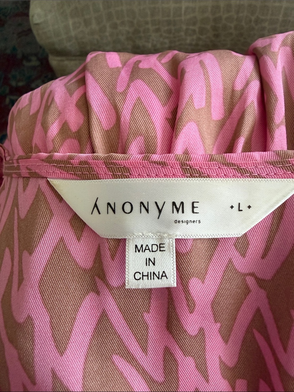 Societe Anonyme Pink and Brown Mini Dress